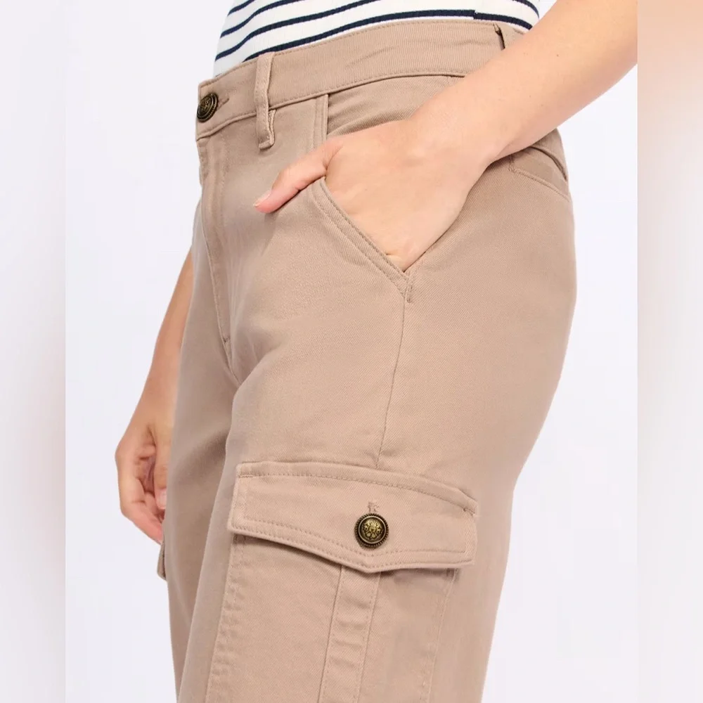 Vigoss Woman’s Military Cargo Jogger Pants Tan Size 10 / 30‎